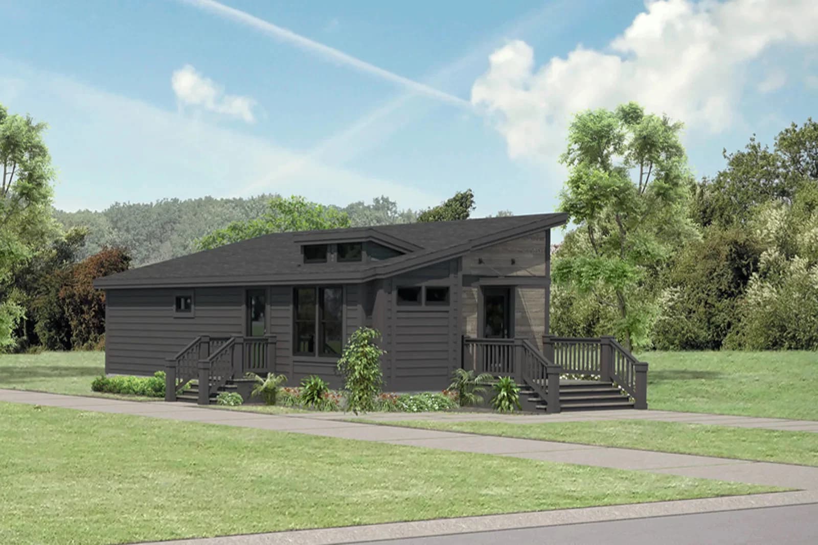 Crystal cove elevation and exterior home features