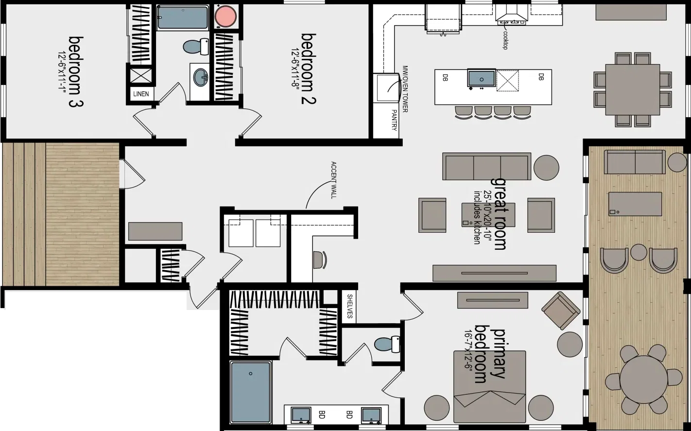 Mammoth park floor plan home features