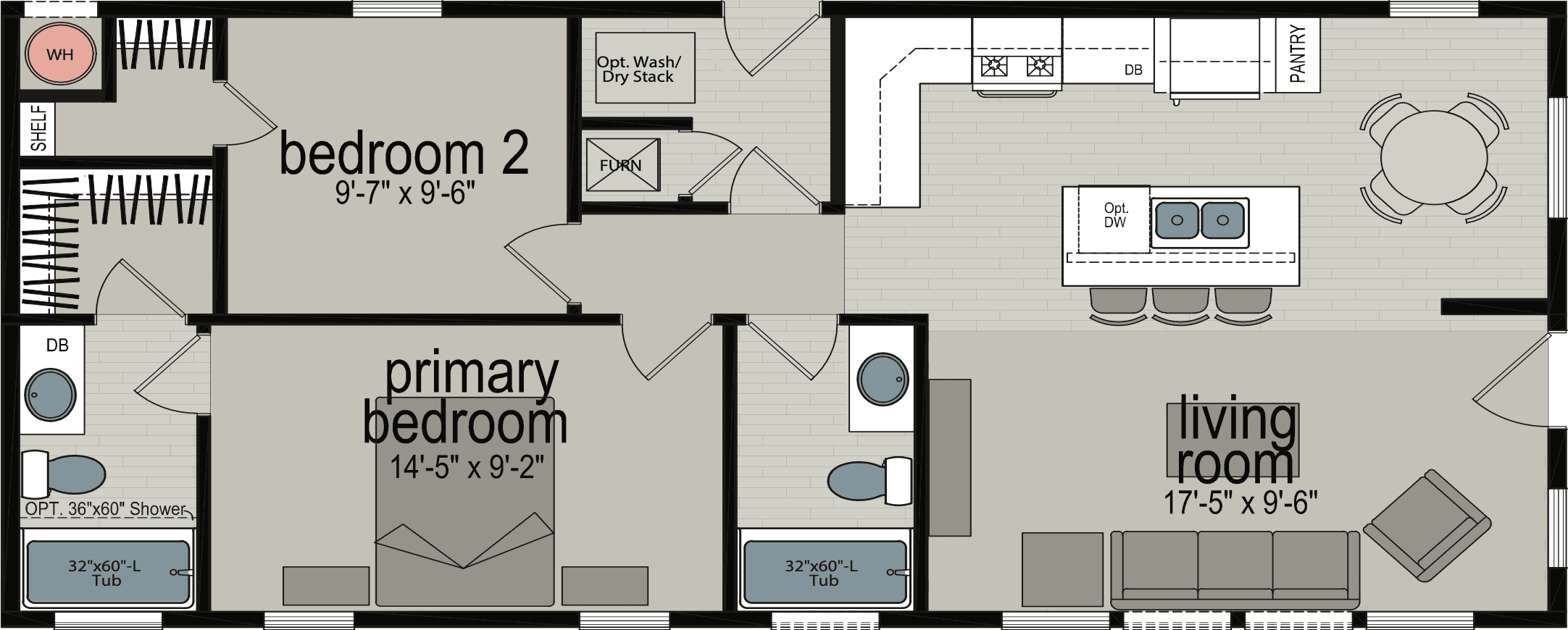 San pedro 44x20 floor plan and hero home features