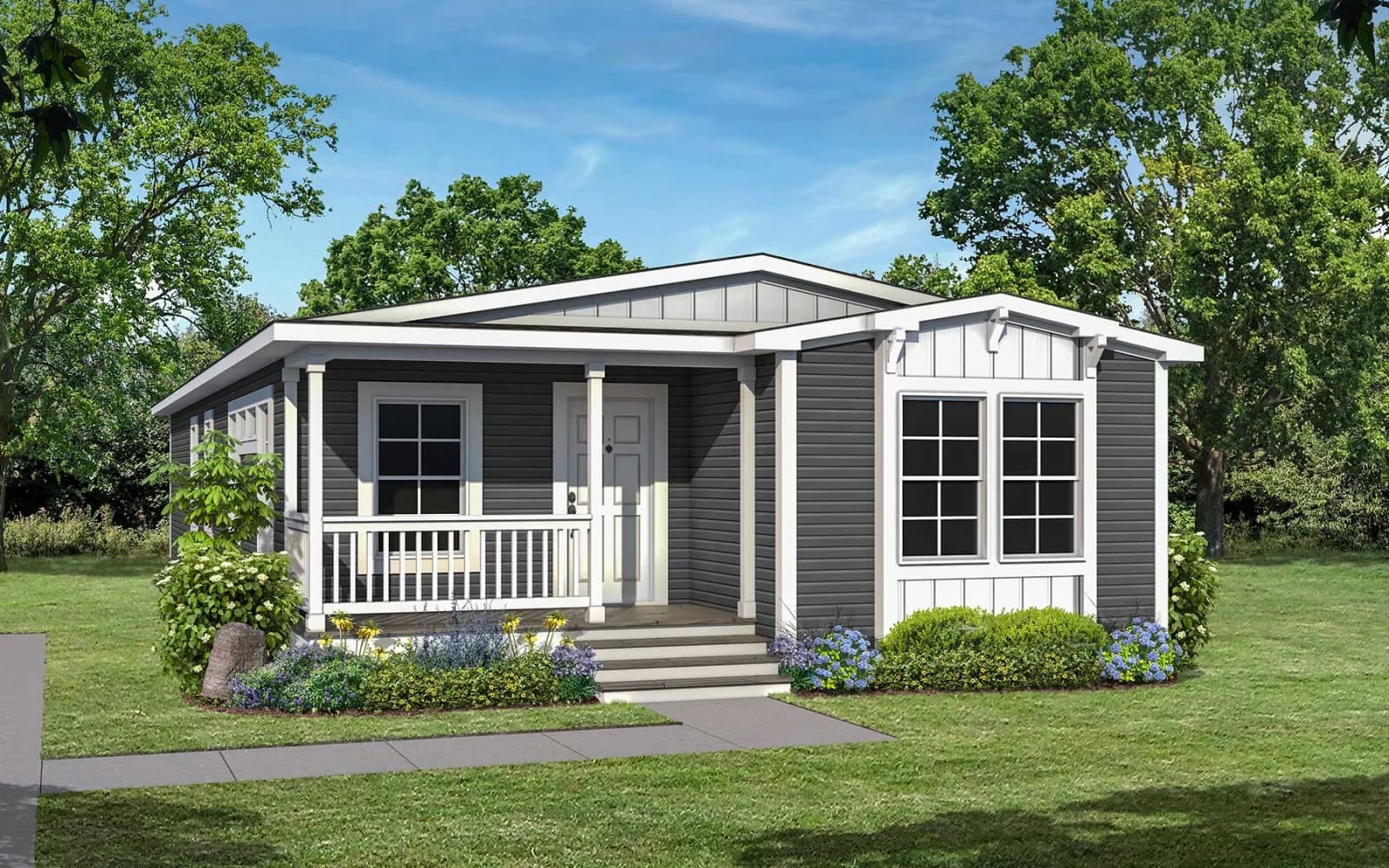 Orchid 60b hero, elevation, and exterior home features